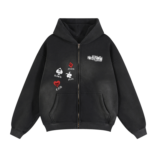 Four Suits Zip Hoodie 2025